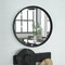Flash Furniture 24in Round Black Metal Framed Accent Wall Mirror HMHD-22M115YA-BLK-GG - alternate 1
